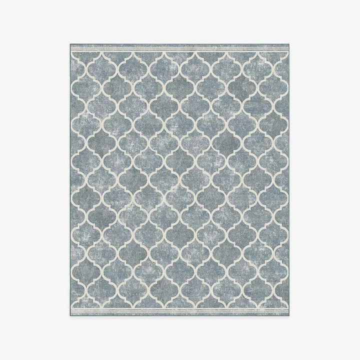 Blue Modern Geometric Rugs Runners for Living Room Bedroom Hall Office Machine Washable - Image 10