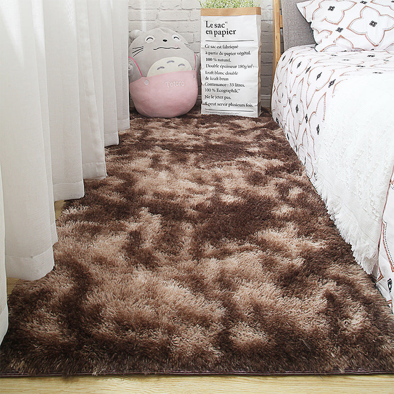 Gradient Brown Colour Modern Plain Carpet Bedroom Living Room Sofa Rugs Soft Plush Shaggy Rugs - Image 3