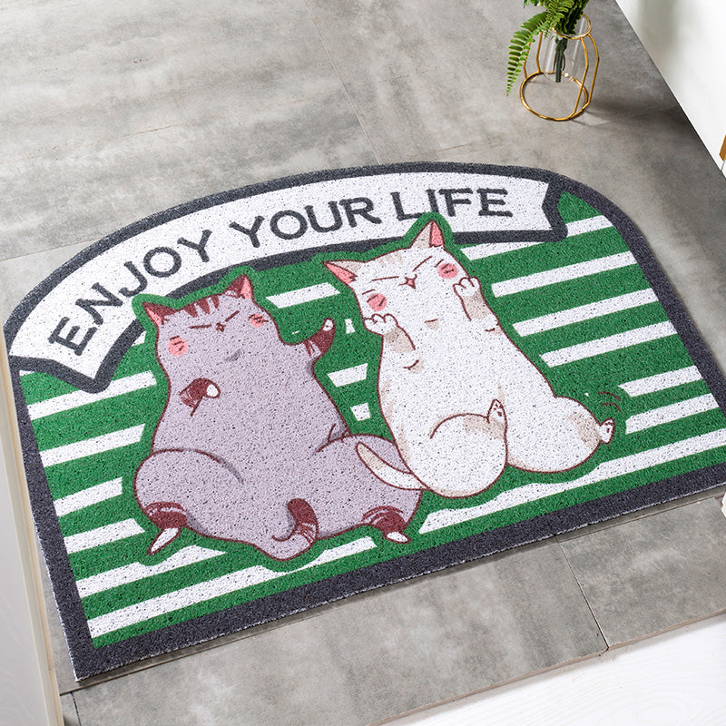 Lovely Cats Pets Sand Dust Scraping Abrasion Resistance Durable Non-slip Mats Cartoon Doormat - Image 4