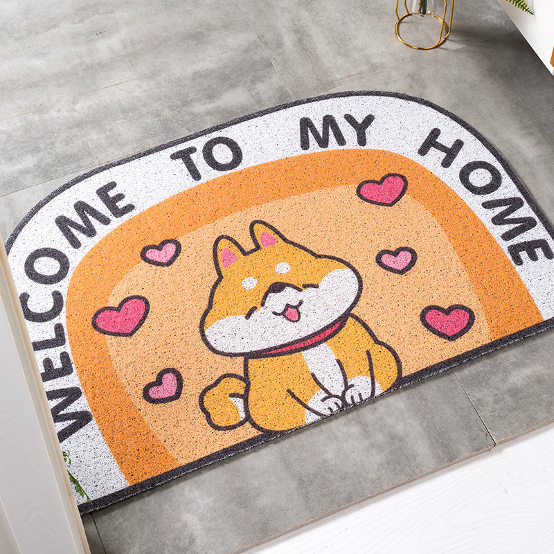 Cute Dog Pets Welcome to My Home Durable Non-slip Mats Cartoon Doormat - Image 4