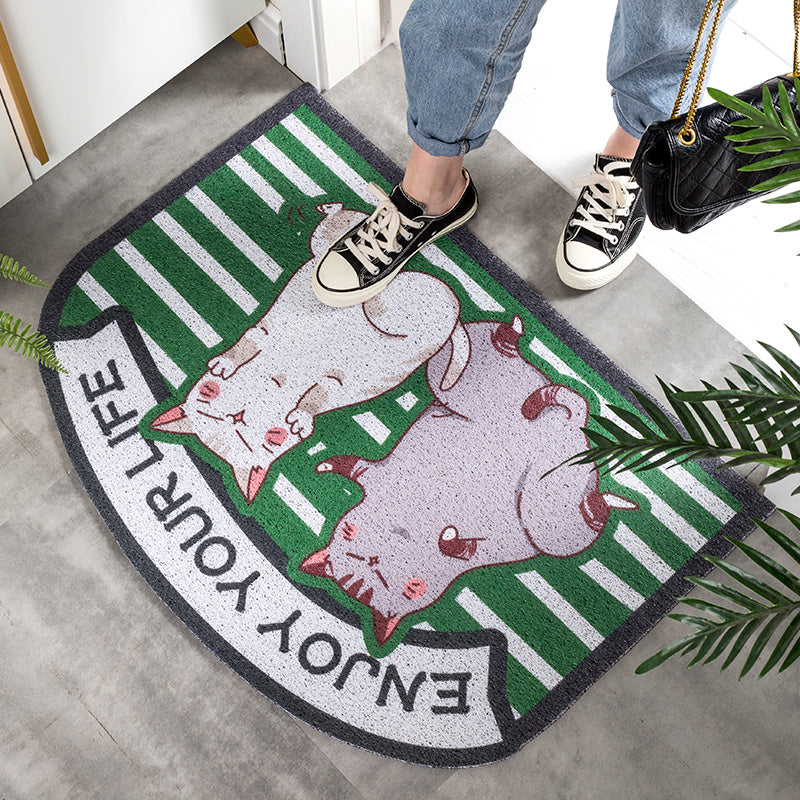 Lovely Cats Pets Sand Dust Scraping Abrasion Resistance Durable Non-slip Mats Cartoon Doormat - Image 3