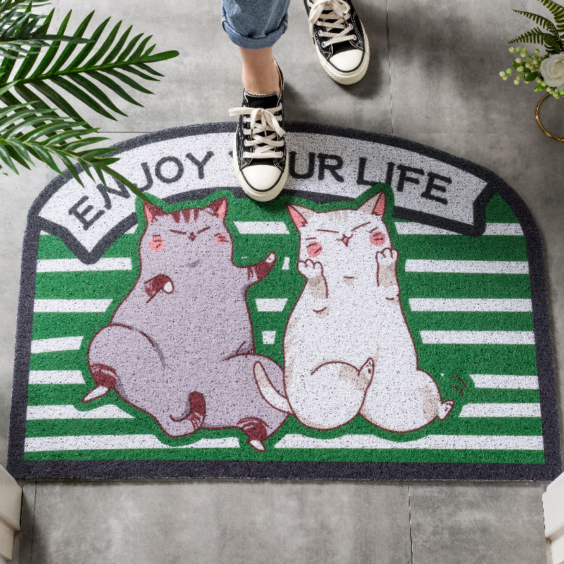 Lovely Cats Pets Sand Dust Scraping Abrasion Resistance Durable Non-slip Mats Cartoon Doormat - Image 5