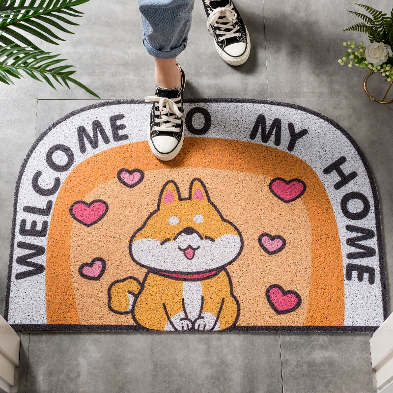 Cute Dog Pets Welcome to My Home Durable Non-slip Mats Cartoon Doormat - Image 5