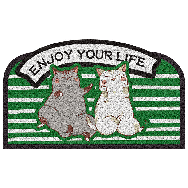 Lovely Cats Pets Sand Dust Scraping Abrasion Resistance Durable Non-slip Mats Cartoon Doormat - Image 2