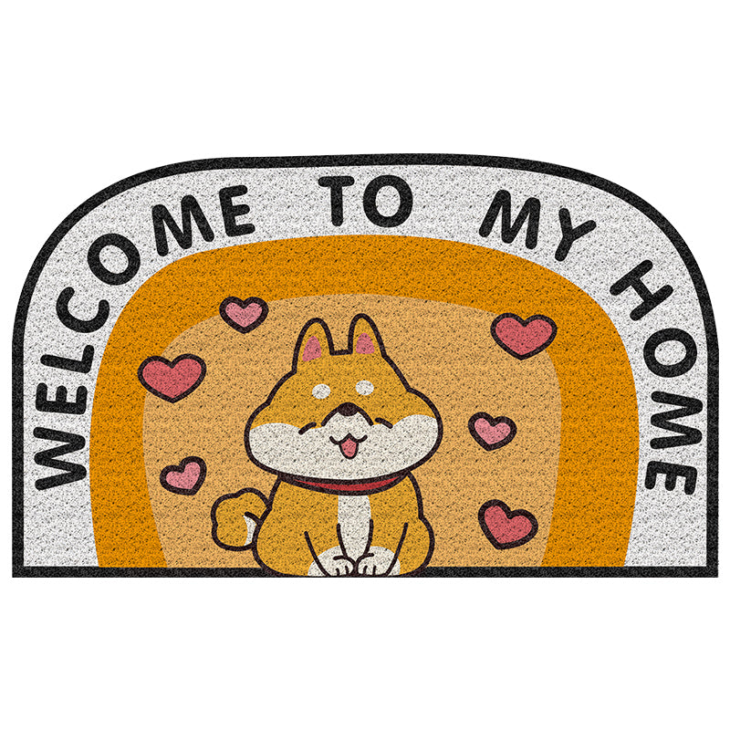 Cute Dog Pets Welcome to My Home Durable Non-slip Mats Cartoon Doormat - Image 2