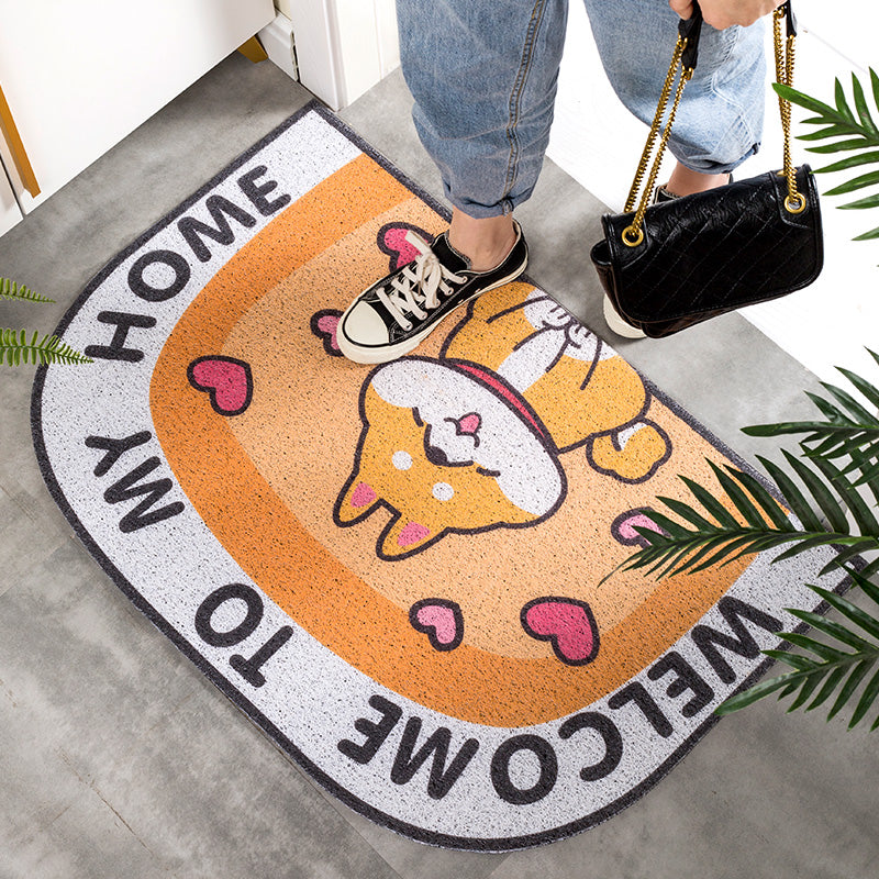 Cute Dog Pets Welcome to My Home Durable Non-slip Mats Cartoon Doormat - Image 3
