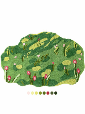 Forests And Flower Thicked Shaped Fleece Flocked Entryway Doormat Rugs Kitchen Bathroom Anti-slip Mats
