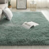 Green Turquoise Color Modern Plain Rug Bedroom Living Room Sofa Rug Soft Plush Shaggy Rugs
