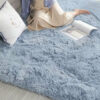 Lake Blue Color Modern Plain Rug Bedroom Living Room Sofa Rug Soft Plush Shaggy Rugs