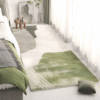 Green Living Room Shaggy Rug Light Luxury Lambswool Bedroom Sofa Coffee Table Rug Floating Window Mat 04