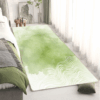 Green Living Room Shaggy Rug Light Luxury Lambswool Bedroom Sofa Coffee Table Rug Floating Window Mat 05