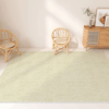 Linen Patterned Light Green Modern Minimalist Living Room Rug Bedroom Sofa Coffee Table Rug 02
