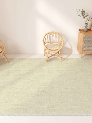 Linen Patterned Light Green Modern Minimalist Living Room Rug Bedroom Sofa Coffee Table Rug 02