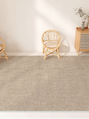 Linen Patterned Brown Color Modern Minimalist Living Room Rug Bedroom Sofa Coffee Table Rug 03