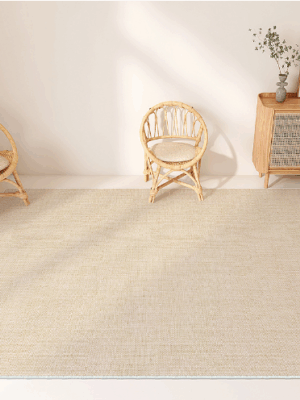 Linen Patterned Light Khaki Modern Minimalist Living Room Rug Bedroom Sofa Coffee Table Rug 04