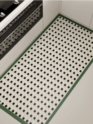 Scrubbable Kitchen Floor Mats Waterproof, Grease-proof and Non-slip PVC Foot Mats For Dirt-resistant Carpets 01