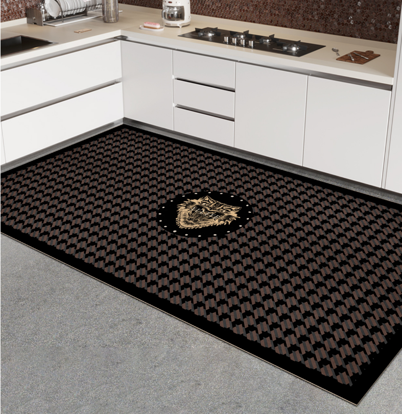 Scrubbable Kitchen Floor Mats Waterproof, Grease-proof and Non-slip PVC Foot Mats For Dirt-resistant Carpets 07 - Image 2