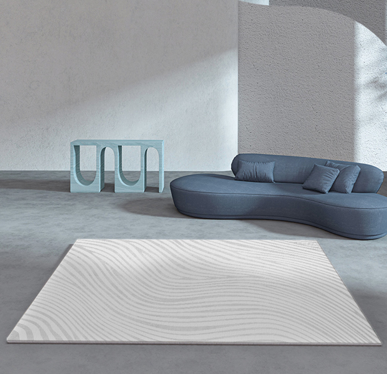 Simple Lines Plain Living Room Bedroom Light Luxury Household Living Room Rugs Bedside Rugs 04 - Image 2