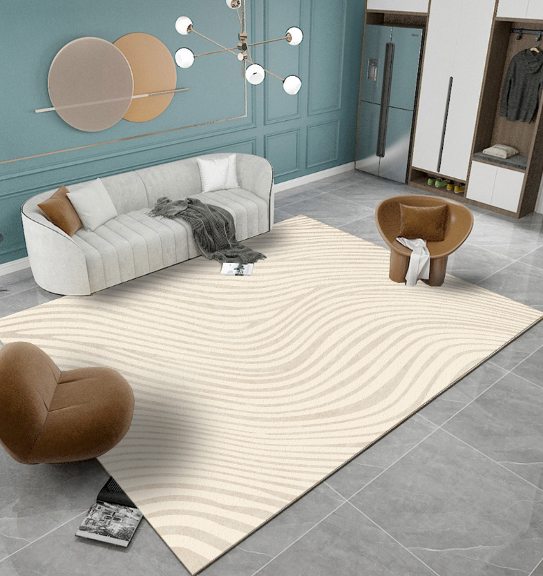 Simple Lines Plain Living Room Bedroom Light Luxury Household Living Room Rugs Bedside Rugs 05 - Image 2