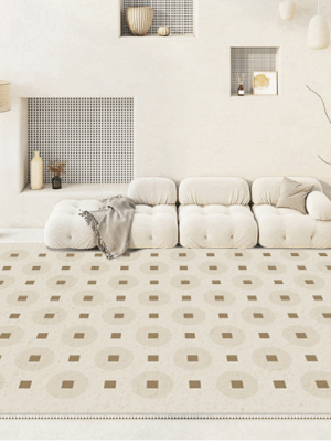 Cream-style Sofa Coffee Table Bedroom Floor Mats Thickened Water Absorbent Faux Cashmere Rug 02