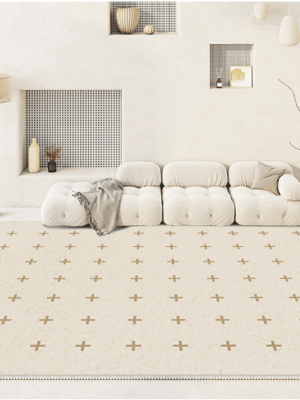 Cream-style Sofa Coffee Table Bedroom Floor Mats Thickened Water Absorbent Faux Cashmere Rug 03