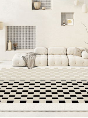 Cream-style Sofa Coffee Table Bedroom Floor Mats Thickened Water Absorbent Faux Cashmere Rug 04