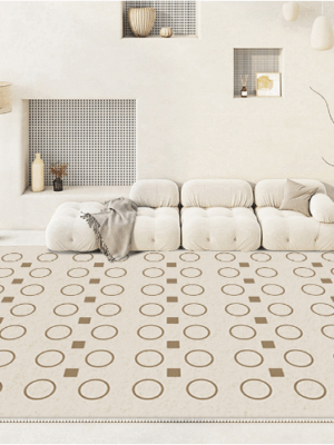 Cream-style Sofa Coffee Table Bedroom Floor Mats Thickened Water Absorbent Faux Cashmere Rug 06