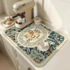 Coffee machine mat water control mat sink cup draining mat restaurant kitchen countertop absorbent mat non-slip mat