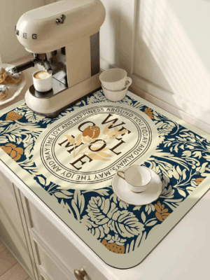 Coffee machine mat water control mat sink cup draining mat restaurant kitchen countertop absorbent mat non-slip mat