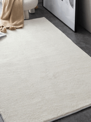 Solid Colour Faux Cashmere Rug Living Room Home Rug Bedroom Plush Bedside Rug