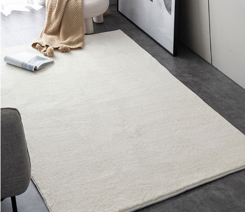 Solid Colour Faux Cashmere Rug Living Room Home Rug Bedroom Plush Bedside Rug