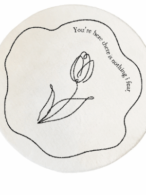 Black and white line Rounded faux cashmere carpet Living room home carpet Bedroom plush bedside carpet