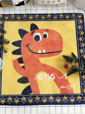 Cute Cartoon Dinosaur Children's Indoor Bedside Blanket Living Room Bedroom Study Crawl Mat Carpet Foot Mats