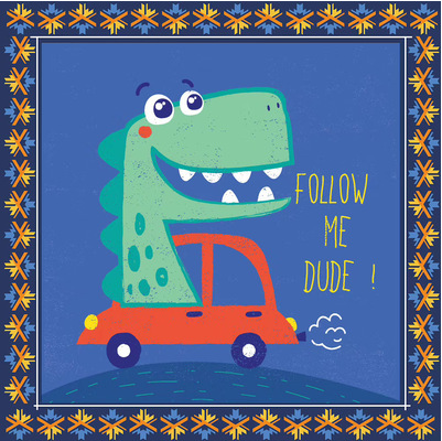 Cute Cartoon Dinosaur Children's Indoor Bedside Blanket Living Room Bedroom Study Crawl Mat Carpet Foot Mats - Image 3
