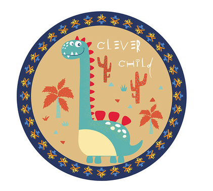 Cute Cartoon Dinosaur Children's Indoor Bedside Blanket Living Room Bedroom Study Crawl Mat Carpet Foot Mats - Image 7