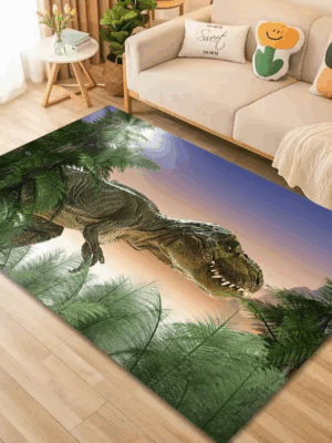 Dinosaur Themed Decorative Floor Mats For Bedroom Children's Room Sofa Mat Easy Care Floor Mats
