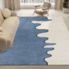 Lovely Simple Pattern Faux Cashmere Rugs For Living Room Bedroom Bedside Rugs Anti-slip Foot Mats