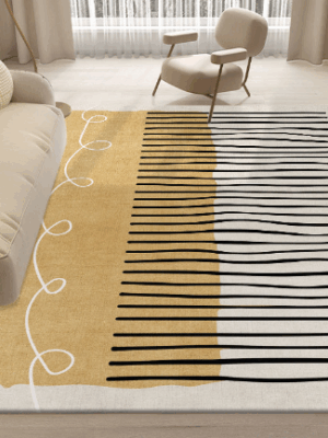 Lovely Simple Pattern Faux Cashmere Rugs For Living Room Bedroom Bedside Rugs Anti-slip Foot Mats