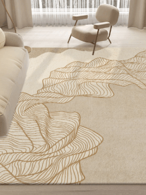 Lovely Simple Pattern Faux Cashmere Rugs For Living Room Bedroom Bedside Rugs Anti-slip Foot Mats