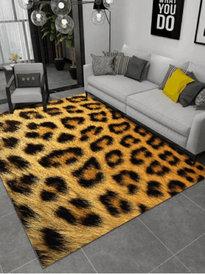 CLeopard-lik Patterns Creative Carpets For Dining Room Bedroom Living Room