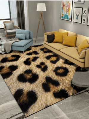 CLeopard-lik Patterns Creative Carpets For Dining Room Bedroom Living Room