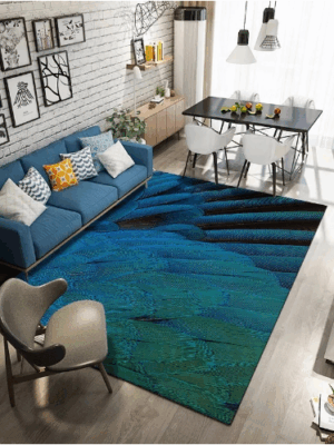 Peacock Feather Patterns Creative Carpets For Dining Room Bedroom Living Room