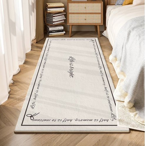 Vintage Living Room Shaggy Rug Light Luxury Lambswool Bedroom Sofa Coffee Table Rug Floating Window Mat