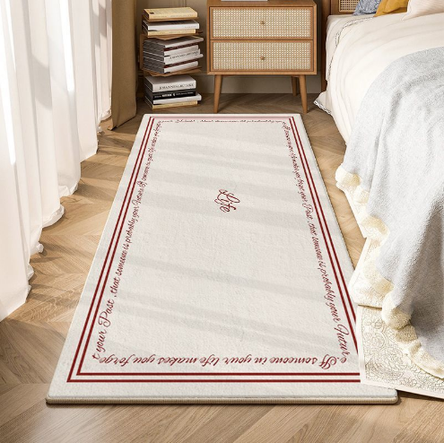 Vintage Living Room Shaggy Rug Light Luxury Lambswool Bedroom Sofa Coffee Table Rug Floating Window Mat - Image 2