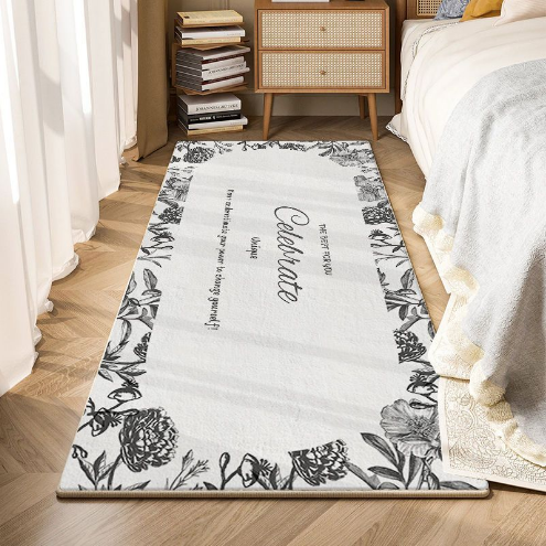 Vintage Living Room Shaggy Rug Light Luxury Lambswool Bedroom Sofa Coffee Table Rug Floating Window Mat - Image 6