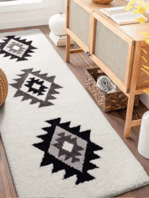 Bohemian Style Super Soft Flocked Bath Mat Absorbent And Non-slip Bathroom Rugs