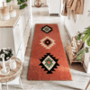 Bohemian Style Super Soft Flocked Bath Mat Absorbent And Non-slip Bathroom Rugs