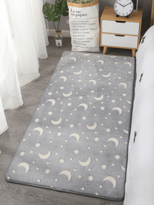 Soft Large Luminous Grey Moon Rugs Carpets for Home Decor or Nursery 02