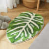 Extra Soft Flannel Bath Mats Absorbent Non-Slip Bathroom Rugs Leaves
