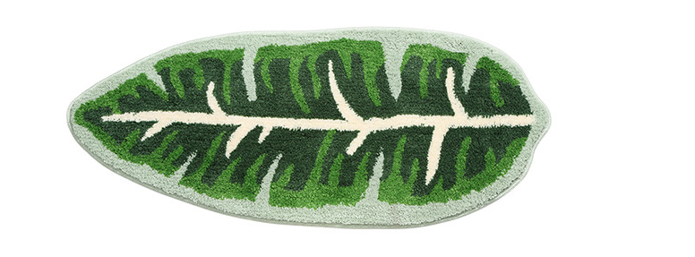 Extra Soft Flannel Bath Mats Absorbent Non-Slip Bathroom Rugs Leaves - Image 3